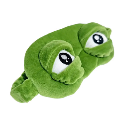 3D Sad Frog Sleep Mask Natural Sleeping Eyeshade Cover Shade Eye Patch Women Men Soft Portable Blindfold Travel Eyepatch