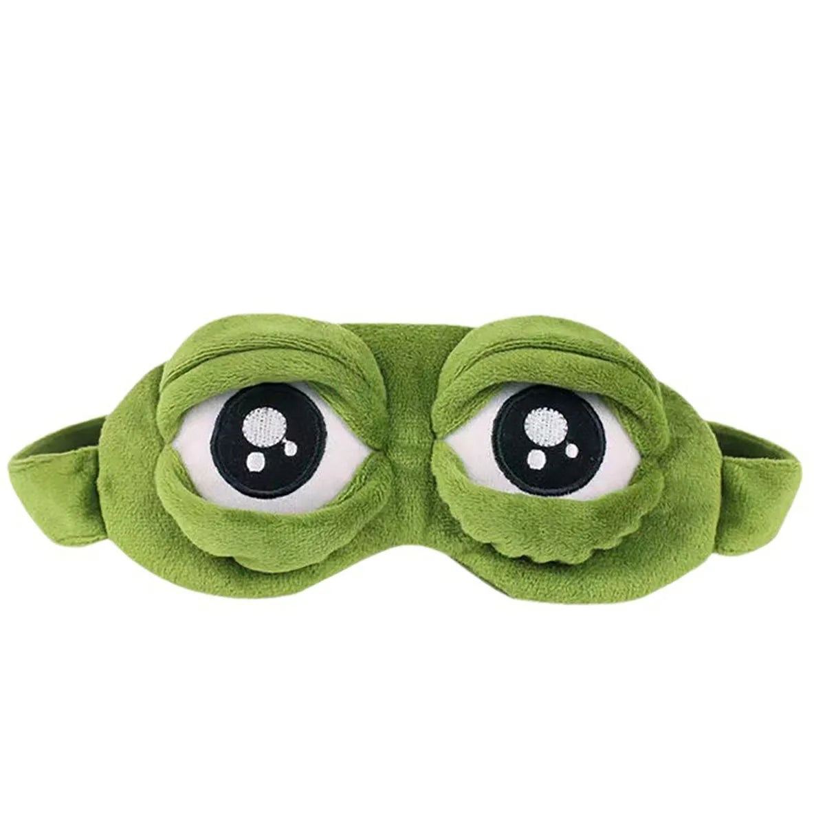 3D Sad Frog Sleep Mask Natural Sleeping Eyeshade Cover Shade Eye Patch Women Men Soft Portable Blindfold Travel Eyepatch