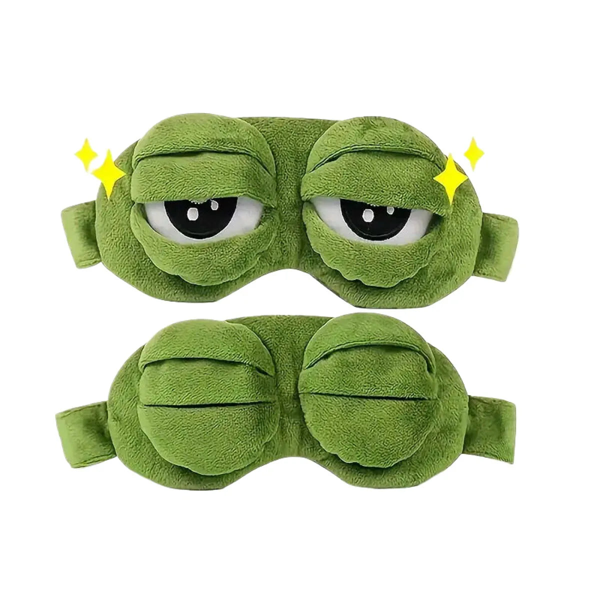 3D Sad Frog Sleep Mask Natural Sleeping Eyeshade Cover Shade Eye Patch Women Men Soft Portable Blindfold Travel Eyepatch